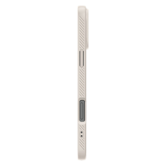 Puzdro Spigen pre iPhone 16 Pro Max, Liquid Air, titán + tvrdené sklo 9H