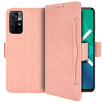 Klapkové puzdro pre Xiaomi Poco M4 Pro 5G / Redmi Note 11S 5G, Card Slot, ružové