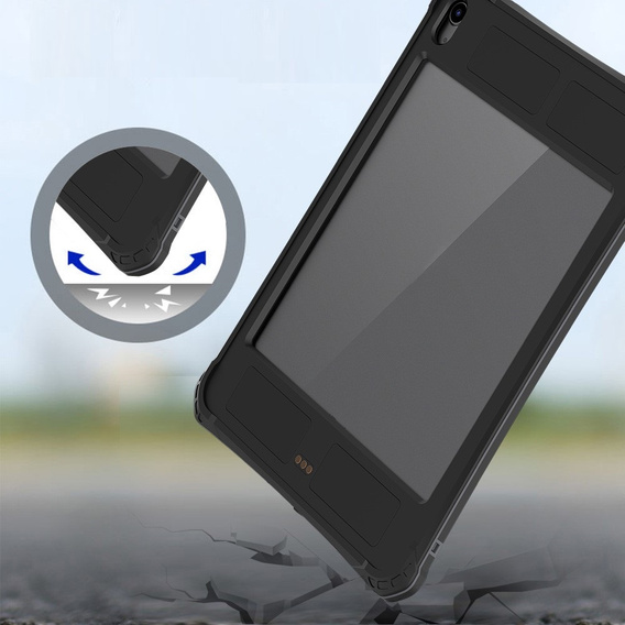 Vodotesné puzdro SHELLBOX IP68 pre Apple iPad Air 11" 6 gen. 2024, čierne