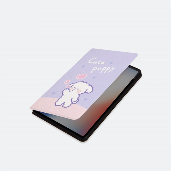 Puzdro s chlopňou pre Samsung Galaxy Tab A9+, bubble dog