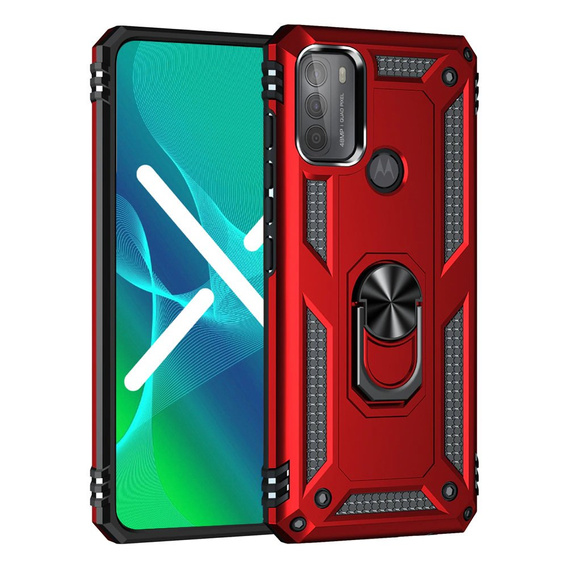 Pancierované obal na mobil pre Motorola Moto G50, Nox Case Ring, červené