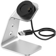 Hliníková USB dokovacia stanica pre Garmin Fenix 7/7S/7X/6/6X/6S, strieborná