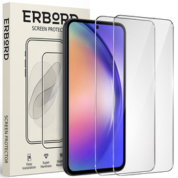 2x tvrdené sklo pre Samsung Galaxy A54 5G, ERBORD 9H Hard Glass na displeji