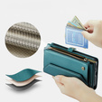 Puzdro CASEME pre Samsung Galaxy S25 FE, RFID Leather Wallet, s popruhom cez rameno, zelený