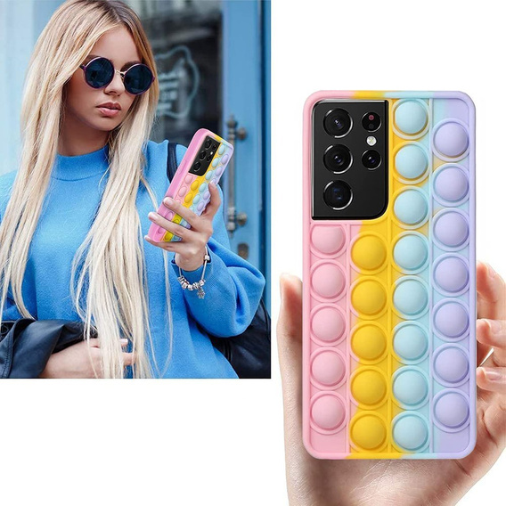 Puzdro Push Bubble Pop It pre Samsung Galaxy S21 Ultra