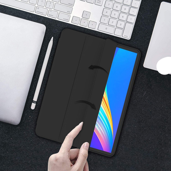 Puzdro pre iPad Pro 12.9" 2022/2021/2020 (6/5/4 gen.), Smart Pencil, so slotom na stylus, čierne
