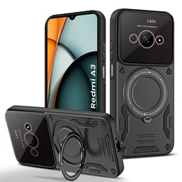 Pancierované puzdro pre Xiaomi Redmi A3, Magnetic Ring, čierne