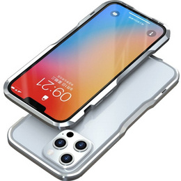 Puzdro LUPHIE pre iPhone 13 Pro Max, Armor Bumper, strieborné