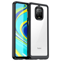 Obal na mobil pre Xiaomi Redmi Note 9S / 9 Pro / 9 Pro Max, Fusion Hybrid, transparentné / čierne