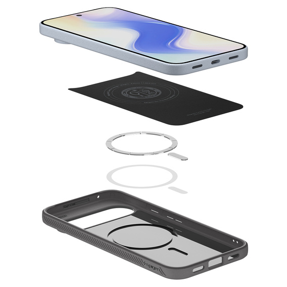 Puzdro Spigen Liquid Air MagSafe pre Google Pixel 10 Pro XL, mramorovo sivé