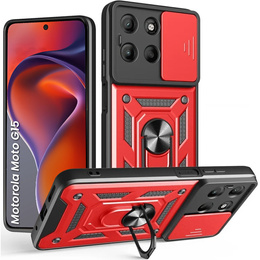 Obal na mobil pre Motorola Moto G15 / Motorola Moto G15 Power, CamShield Slide, červené