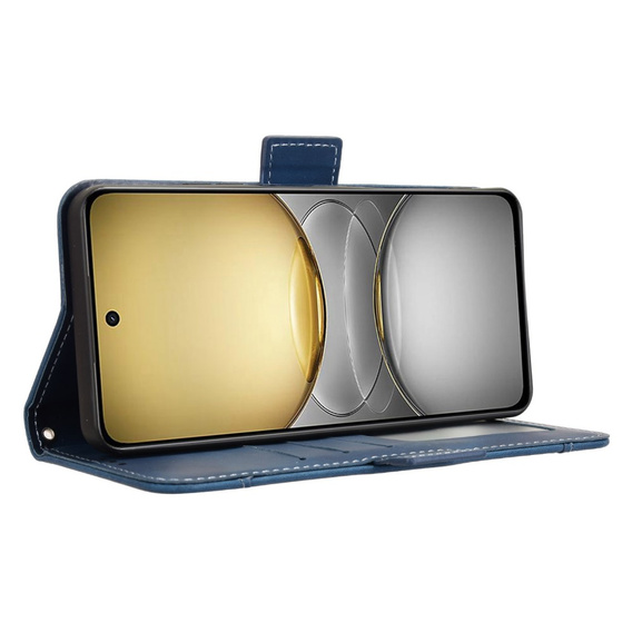 Klapkové puzdro pre Realme 14X / Realme C75, Card Slot, tmavomodré