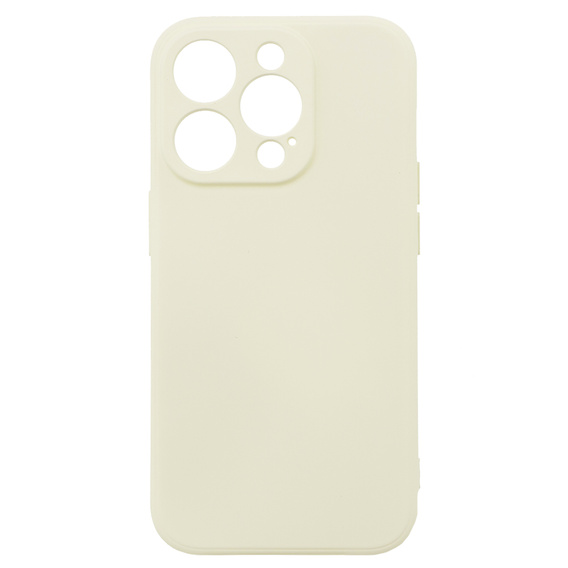 Obal na mobil pre iPhone 15 Pro, Silicone Lite, krémové