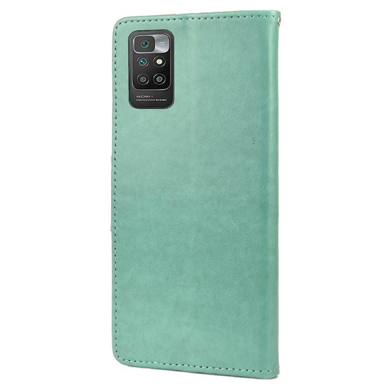 Klapkové puzdro pre Xiaomi Redmi 10, Butterfly, zelený