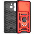 Obal na mobil pre Xiaomi Redmi Note 14 4G, CamShield Slide, červené