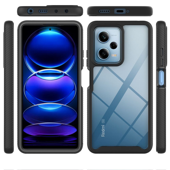 Puzdro pre Xiaomi Redmi Note 12 Pro 5G / POCO X5 Pro 5G, Shockproof, s fóliou, čierne