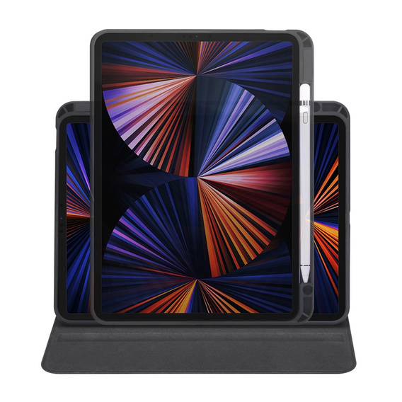 Puzdro pre iPad Pro 11" 2022/2021/2020 (4/3/2 gen.), s priestorom pre stylus, otočné o 360°, čierne