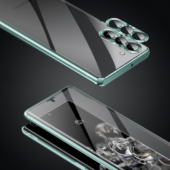 Puzdro pre Samsung Galaxy S23 Plus, Magnetic Dual Glass, zelený