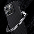 Puzdro BENKS Kevlar pre iPhone 15 Pro Max, pre MagSafe, Carbon Fiber, čierne