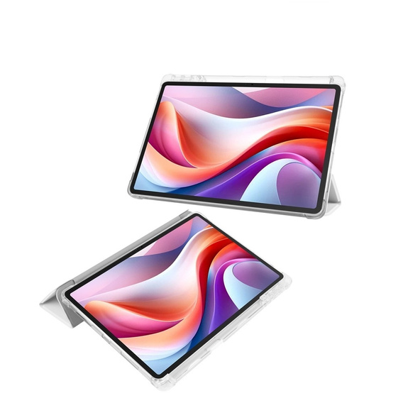 Puzdro pre Lenovo Tab M11, Smartcase Hybrid, so slotom na stylus, sivé