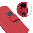 Klapkové puzdro pre Xiaomi Redmi Note 8 Pro, Wallet Cat, červené