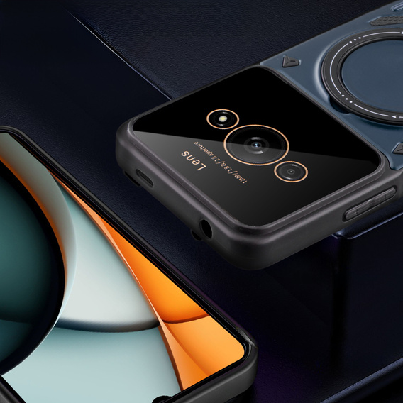 Pancierované puzdro pre Xiaomi Redmi A3, Magnetic Ring, modré