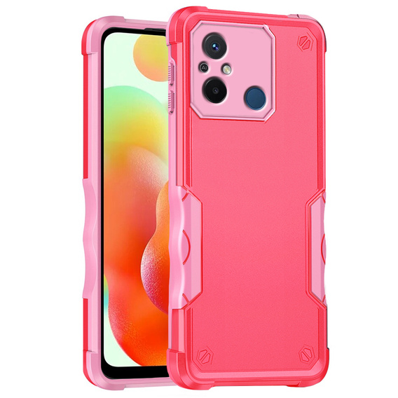 Obrnené puzdro pre Xiaomi Redmi 12C, Dual-Layer, ružové