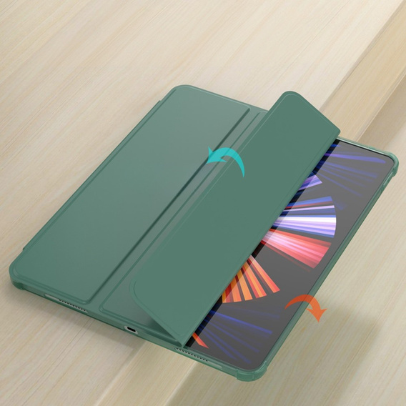 Puzdro pre iPad Pro 12.9" 2022/2021/2020 (6/5/4 gen.), Smart Pencil, so slotom na stylus, zelený
