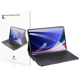 Puzdro + klávesnica Samsung Galaxy Tab S9 Ultra, Dux Ducis TouchPad Leather Pen Slot, čierne