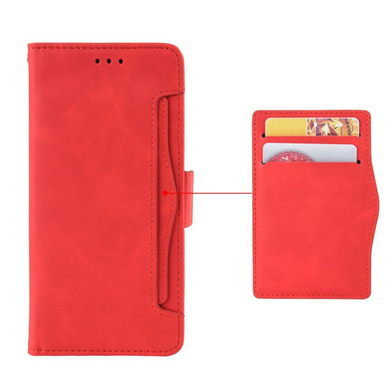 Klapkové puzdro pre Xiaomi Poco F4 GT, Card Slot, červené