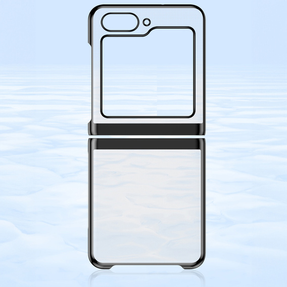 Puzdro pre Samsung Galaxy Z Flip7 FE / Z Flip6, PC Case, transparentné / čierne