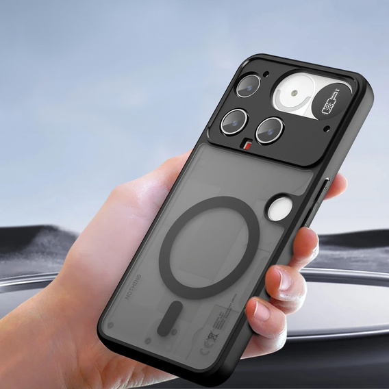 Puzdro pre Nothing Phone 3 5G, pre MagSafe, ERBORD Matt Case, čierny