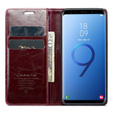 CASEME flipové puzdro pre Samsung Galaxy S9+ Plus, Waxy Textured, červené