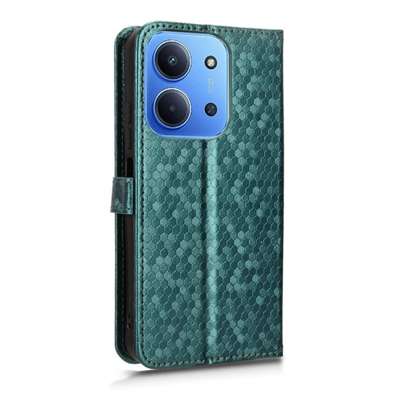 Flipové puzdro pre Xiaomi Redmi 15C 4G/LTE, Wallet Rhombus, zelený
