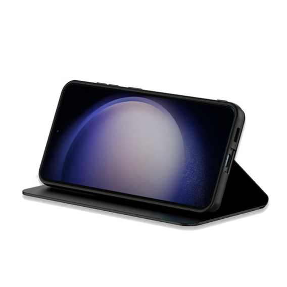 Klapkové puzdro pre Samsung Galaxy S23 Plus, GKK Leather, carbon čierne