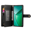 Klapkové puzdro pre Oppo Reno 13F 5G, Wallet Zipper Pocket, čierne