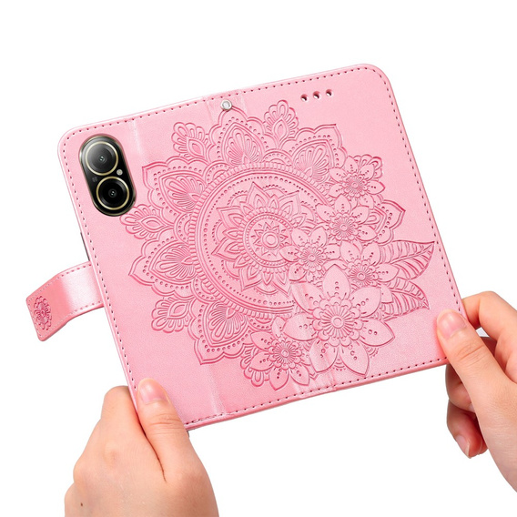 Klapkové puzdro pre Realme C67, Mandala, ružové rose gold