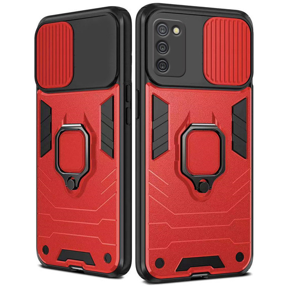Puzdro pre Samsung Galaxy A03s, KickStand Camera Lens, modré