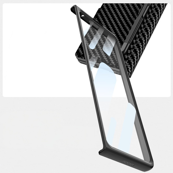 Peňaženkové puzdro s chlopňou uhlíkovo čierne pre Samsung Galaxy Z Fold 7 5G