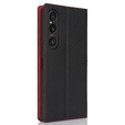 Kožené puzdro pre Sony Xperia 1 VI, ERBORD Grain Leather, čierne