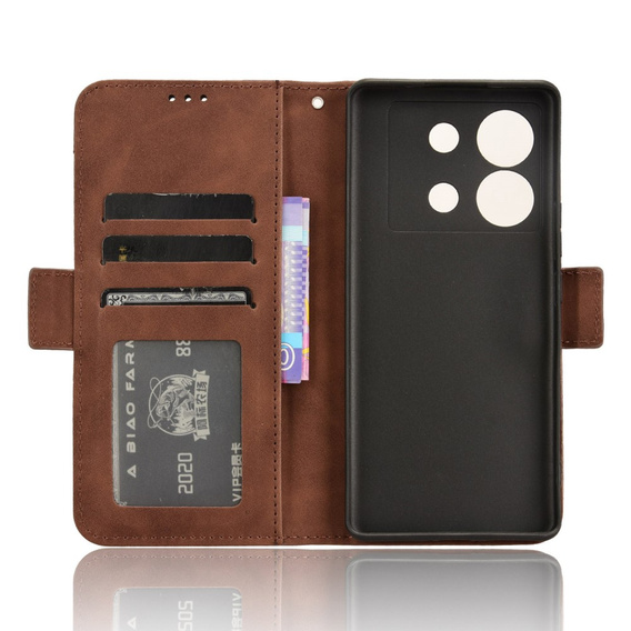 Klapkové puzdro pre Infinix Zero 30 5G, Card Slot, hnedé