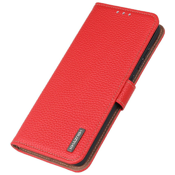 KHAZNEH RFID puzdro pre OnePlus 12R, Litchi Texture, červené