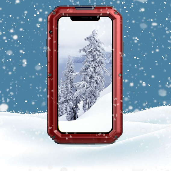 Obrnené puzdro pre iPhone 11, R-JUST, červené