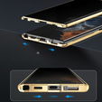 Puzdro pre Samsung Galaxy S24 Ultra, Privacy Dual Glass, zlaté