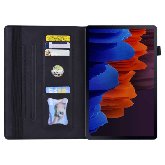 Puzdro pre Samsung Galaxy Tab S10 FE+ Plus, Classic, s priestorom pre stylus, čierne