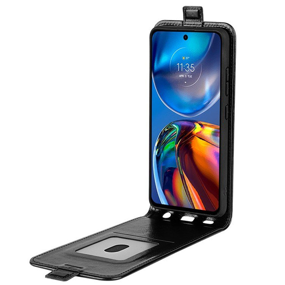 Klapkové puzdro pre Motorola Moto E32 4G, Flip, čierne