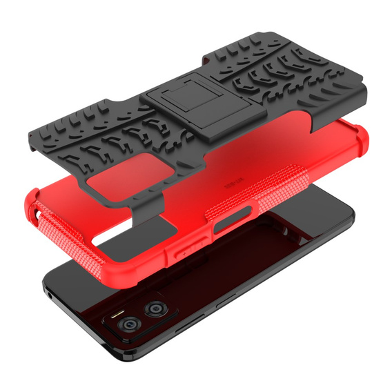Obal na mobil pre Motorola Moto E22 / E22i, Tire Armor, čierne / červené