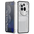 Puzdro pre Nothing Phone 3a Pro, Frame Case, strieborné