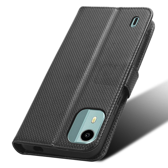 Klapkové puzdro pre Nokia C12 4G, Wallet Smart Magnet, čierne