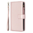 Klapkové puzdro pre Samsung Galaxy A25 5G, Wallet Zipper Pocket, čierne